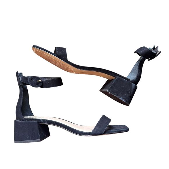 VINCE CAMUTO‎ Vallina Velvet Sandal Black NWOT Sz 8 - Picture 1 of 5